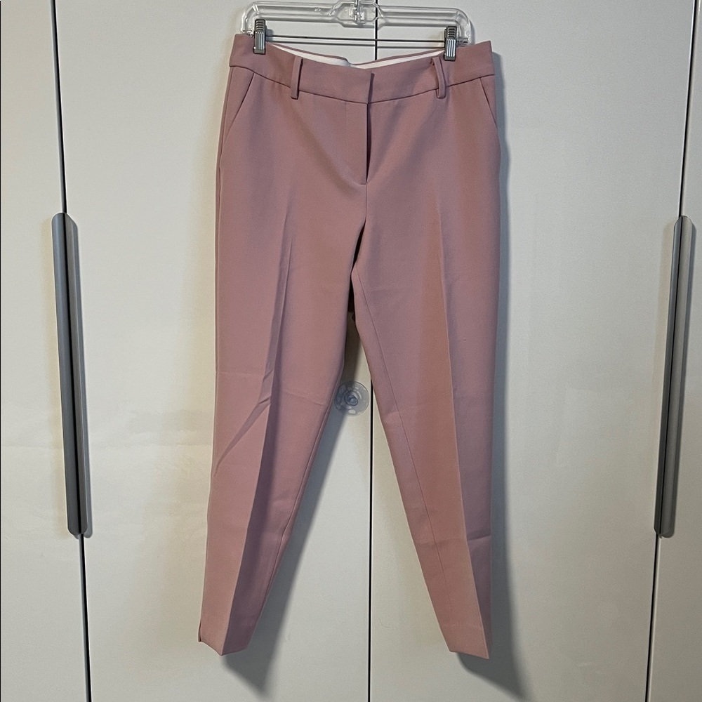 TALBOTS NWOT Hampshire Double Cloth Straight Ankle Pant ROSE Pink, Size 10
